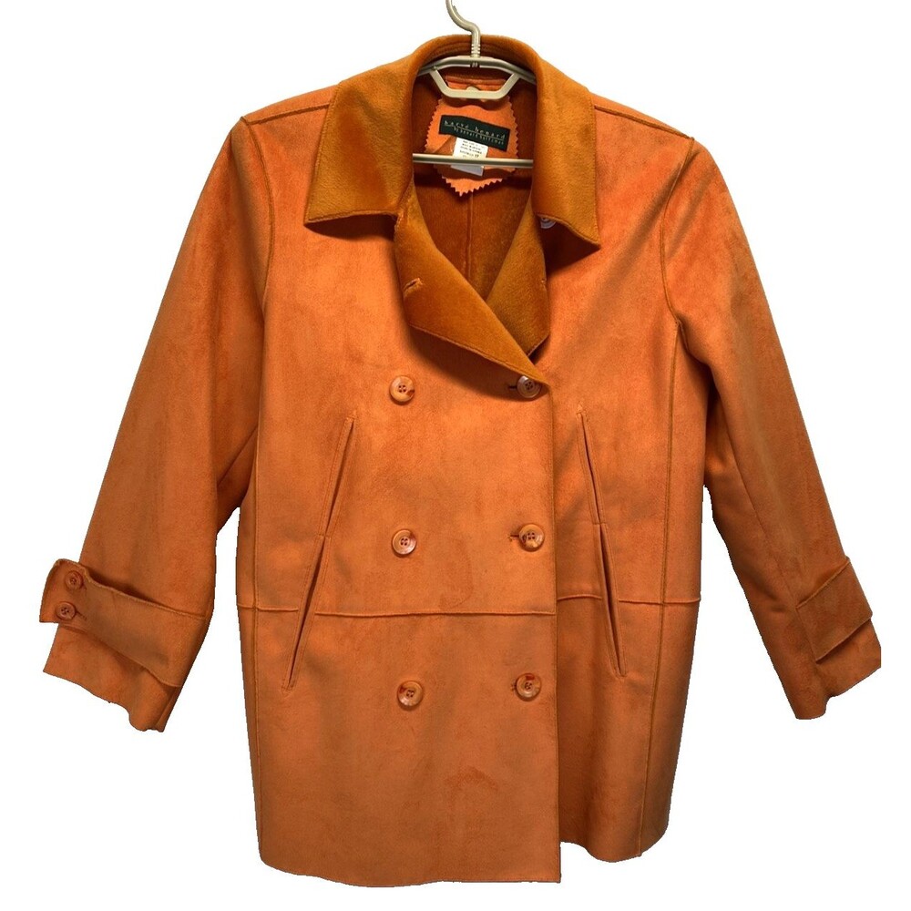 Harve Benard Benard Holtzman Women's 12 Double Breasted Faux Suede Jacket Coat